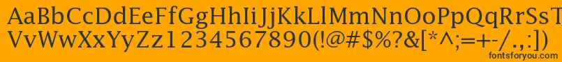 Lucidastd Font – Black Fonts on Orange Background