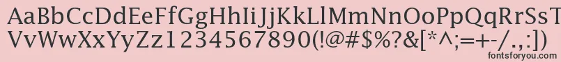 Lucidastd-fontti – mustat fontit vaaleanpunaisella taustalla