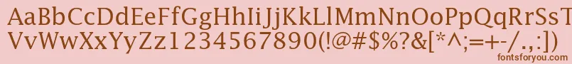 Lucidastd-fontti – ruskeat fontit vaaleanpunaisella taustalla