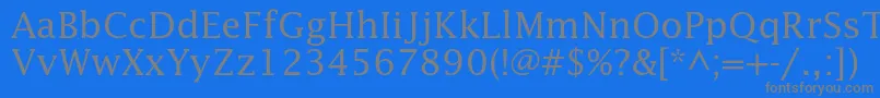 Lucidastd-fontti – harmaat kirjasimet sinisellä taustalla
