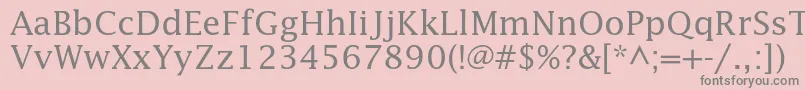 フォントLucidastd – ピンクの背景に灰色の文字