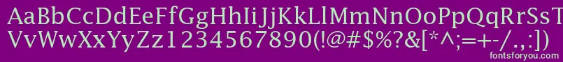 Lucidastd-fontti – vihreät fontit violetilla taustalla