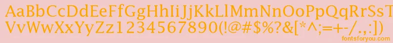 Lucidastd Font – Orange Fonts on Pink Background