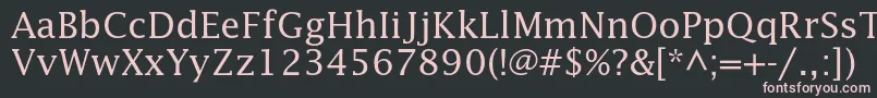 Lucidastd-fontti – vaaleanpunaiset fontit mustalla taustalla