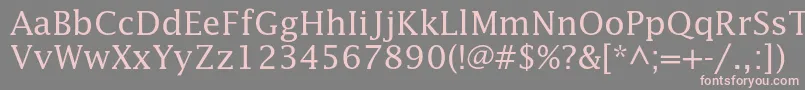 Lucidastd-fontti – vaaleanpunaiset fontit harmaalla taustalla