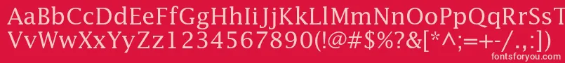 Lucidastd-Schriftart – Rosa Schriften auf rotem Hintergrund