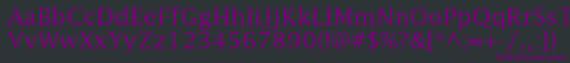 Шрифт Lucidastd – фиолетовые шрифты на чёрном фоне
