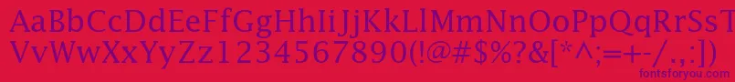 Lucidastd Font – Purple Fonts on Red Background