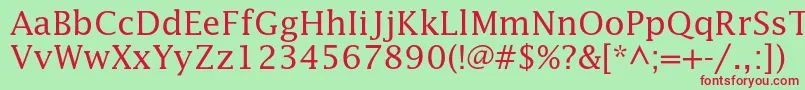 Lucidastd-fontti – punaiset fontit vihreällä taustalla