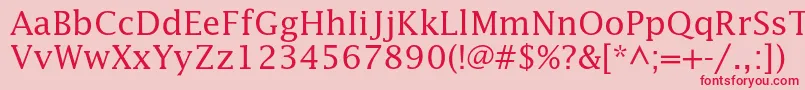 Lucidastd Font – Red Fonts on Pink Background