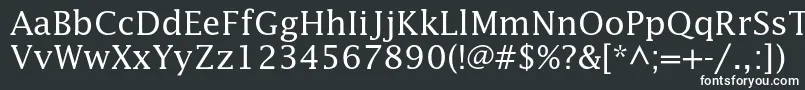 Lucidastd-fontti – valkoiset fontit mustalla taustalla