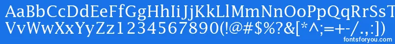 Lucidastd-fontti – valkoiset fontit sinisellä taustalla