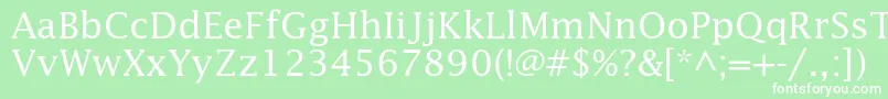 Lucidastd Font – White Fonts on Green Background