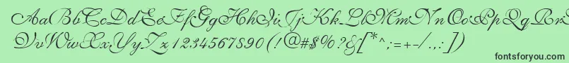 SyllingRegular Font – Black Fonts on Green Background