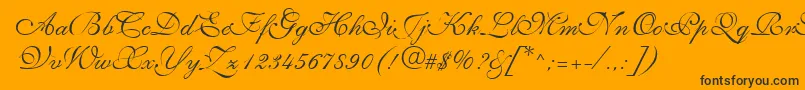 SyllingRegular Font – Black Fonts on Orange Background