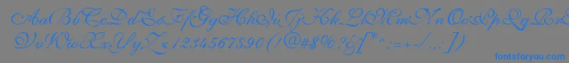 SyllingRegular Font – Blue Fonts on Gray Background