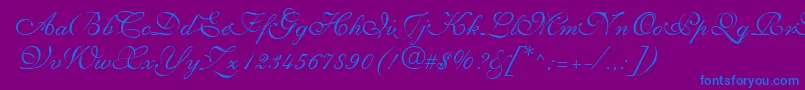 SyllingRegular Font – Blue Fonts on Purple Background