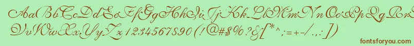 SyllingRegular Font – Brown Fonts on Green Background