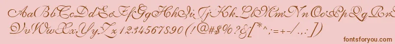 SyllingRegular Font – Brown Fonts on Pink Background