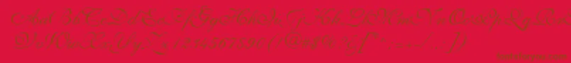 SyllingRegular Font – Brown Fonts on Red Background