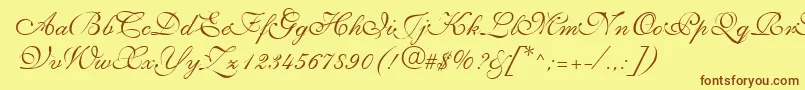 SyllingRegular Font – Brown Fonts on Yellow Background