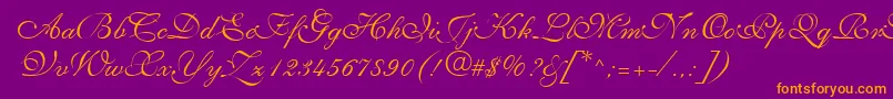 SyllingRegular Font – Orange Fonts on Purple Background