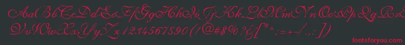 SyllingRegular Font – Red Fonts on Black Background