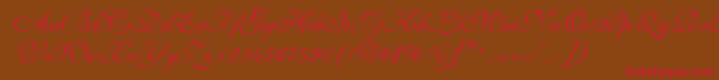 SyllingRegular Font – Red Fonts on Brown Background