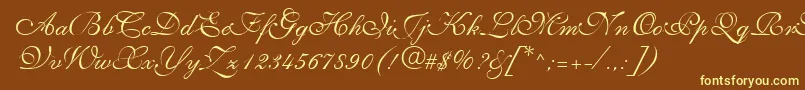 SyllingRegular Font – Yellow Fonts on Brown Background