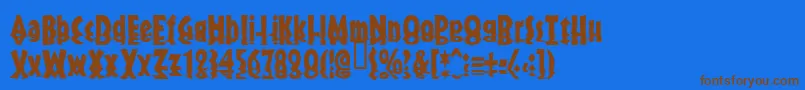 Sunset Font – Brown Fonts on Blue Background