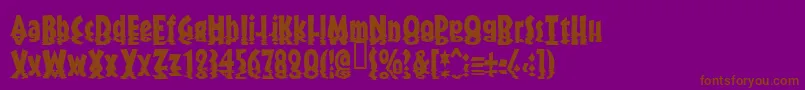 Sunset Font – Brown Fonts on Purple Background