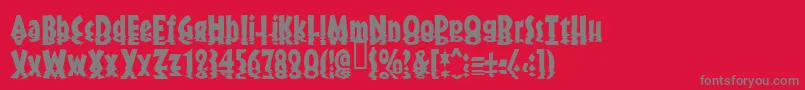 Sunset Font – Gray Fonts on Red Background