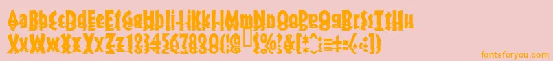 Sunset Font – Orange Fonts on Pink Background