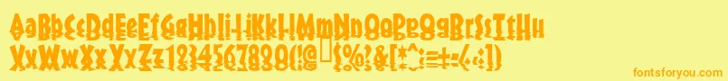 Sunset Font – Orange Fonts on Yellow Background
