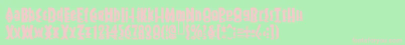 Sunset Font – Pink Fonts on Green Background