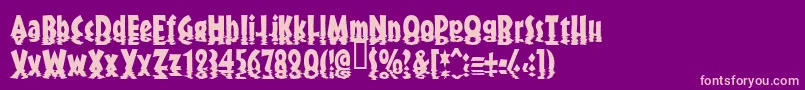Sunset Font – Pink Fonts on Purple Background