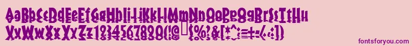 Sunset Font – Purple Fonts on Pink Background