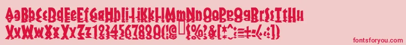 Sunset Font – Red Fonts on Pink Background