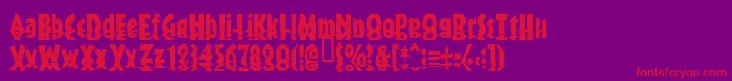 Sunset Font – Red Fonts on Purple Background