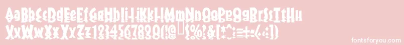 Sunset Font – White Fonts on Pink Background