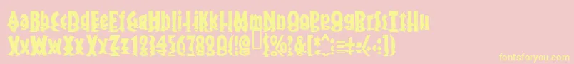 Sunset Font – Yellow Fonts on Pink Background