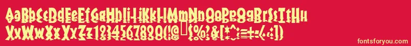 Sunset Font – Yellow Fonts on Red Background
