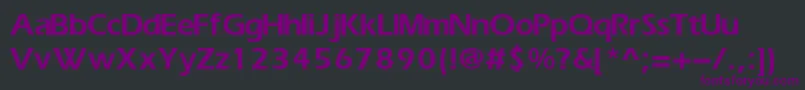 フォントErkn – 黒い背景に紫のフォント