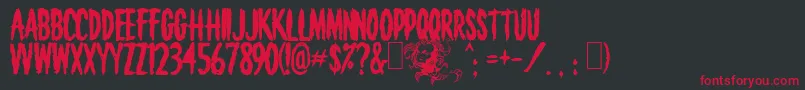 Death Font – Red Fonts on Black Background
