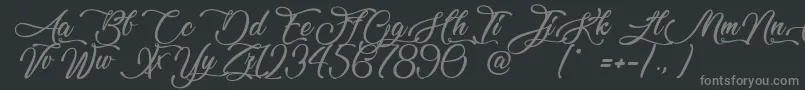 LovelyHome Font – Gray Fonts on Black Background