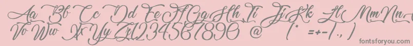 LovelyHome Font – Gray Fonts on Pink Background