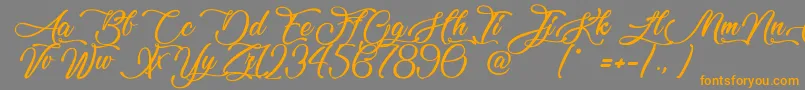LovelyHome Font – Orange Fonts on Gray Background
