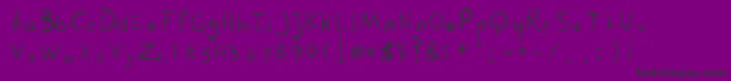 フォントIknowaghost – 紫の背景に黒い文字