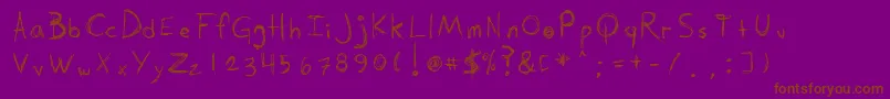 Шрифт Iknowaghost – коричневые шрифты на фиолетовом фоне