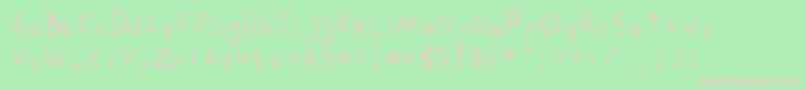 Iknowaghost Font – Pink Fonts on Green Background